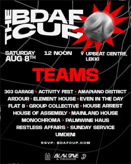 BDAF Cup teams announcement poster